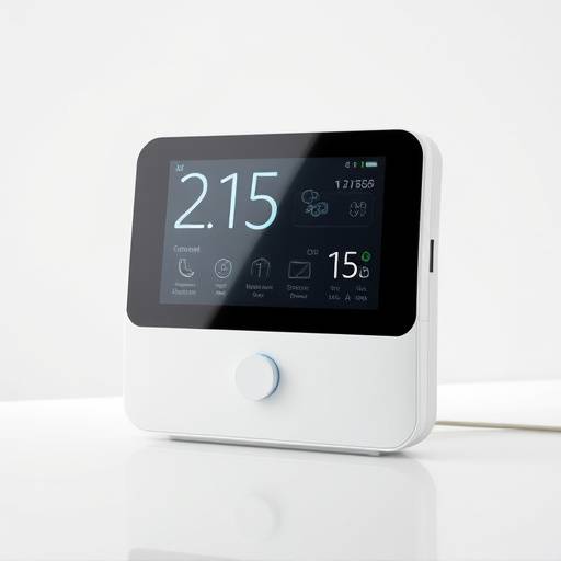 Un prodotto tecnologico moderno, ben illuminato su uno sfondo minimalista.